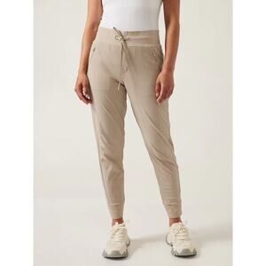 Athleta Tan Workout Athleisure Trekkie North High Rise Jogger Pant Size 16